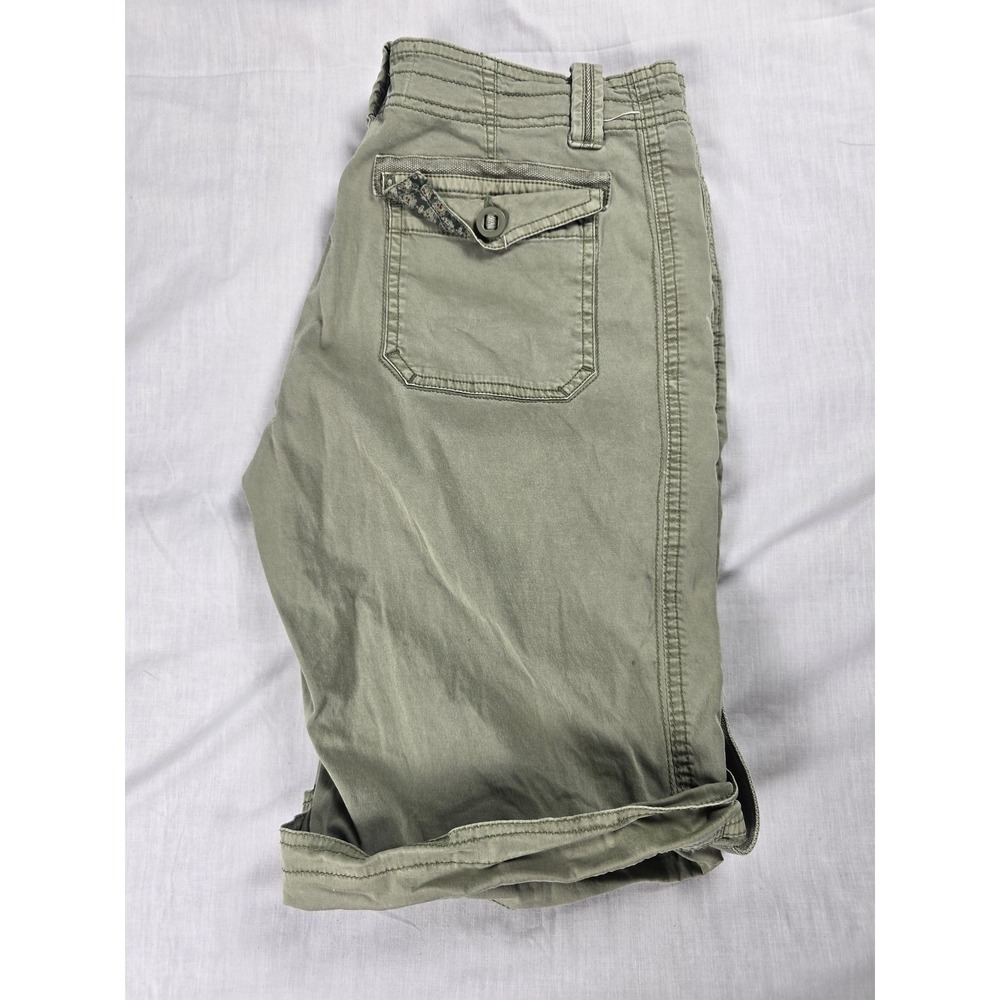 Aventura Bermuda Shorts Womens‎ 6 Green Organic Cotton Twill Pockets Casual